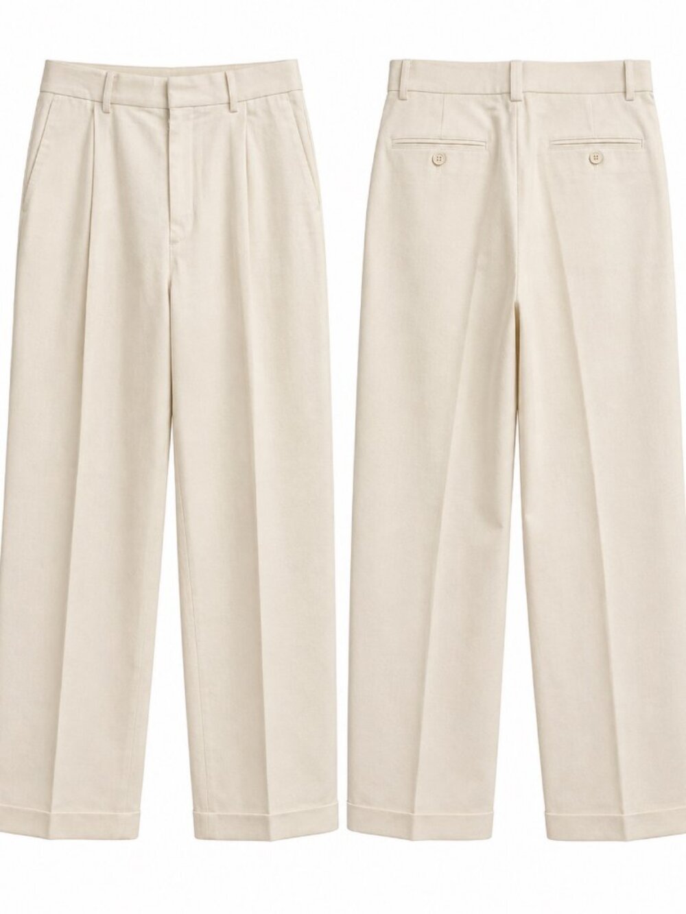 Maison Margiela Ivory Tailored Pleated Trousers NWT MSRP $925 — Size 42 (US 6)